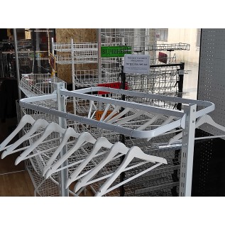 Вешало-стойка для одежды двухсторонняя L0.9хH1,4 белая (сборка 1) 